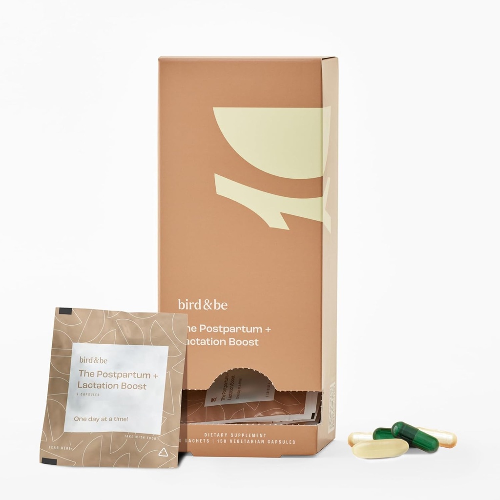 Postpartum s laktační boost - Vitamíny na podporu hormony, zotavení a mléko pro hrudník / kojení - Zahrnuje DHA (Omega-3), Železo, Cholin, B12-30- denní zásobování