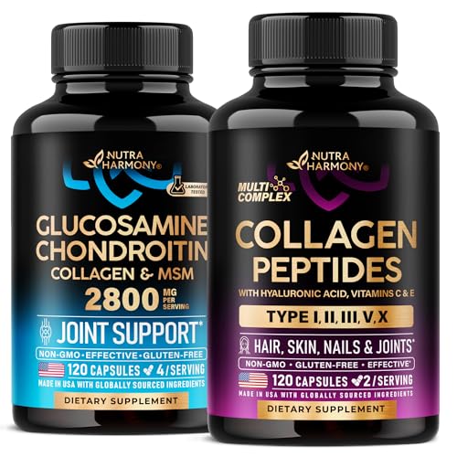 NUTRAHARMONY Glucosamine Chondroitin & kolagen Peptidy Kapsle