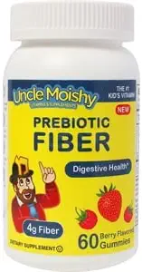 Strýček Moishy Vitamíny Prebiotický Vlákna 60 Gummie 124; Keto cukr zdarma Gummy Chews pro Toddlers curren124; 4g Vlákna pro děti Zácpa Podpora 124; Přírodní Kosher Halal Berry žvýkací