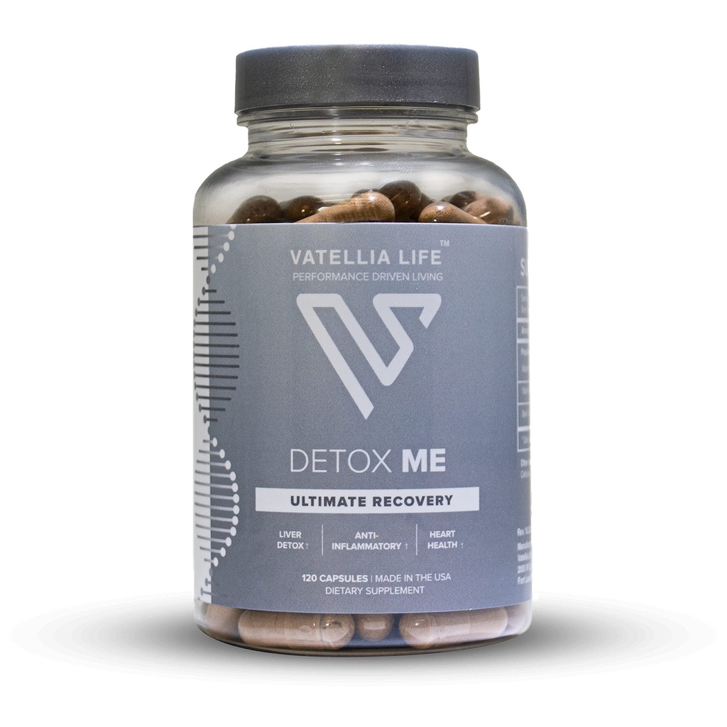 Vatellia Life New from Detox Me - Boosts Energy Sulfite Elimination - Podporuje Digestion & Gut Health - Vitamin K2 (MK-4), Plus B12, Folát - 60 denní zásobování - Dodatek pro muže a ženy - 120 Počet