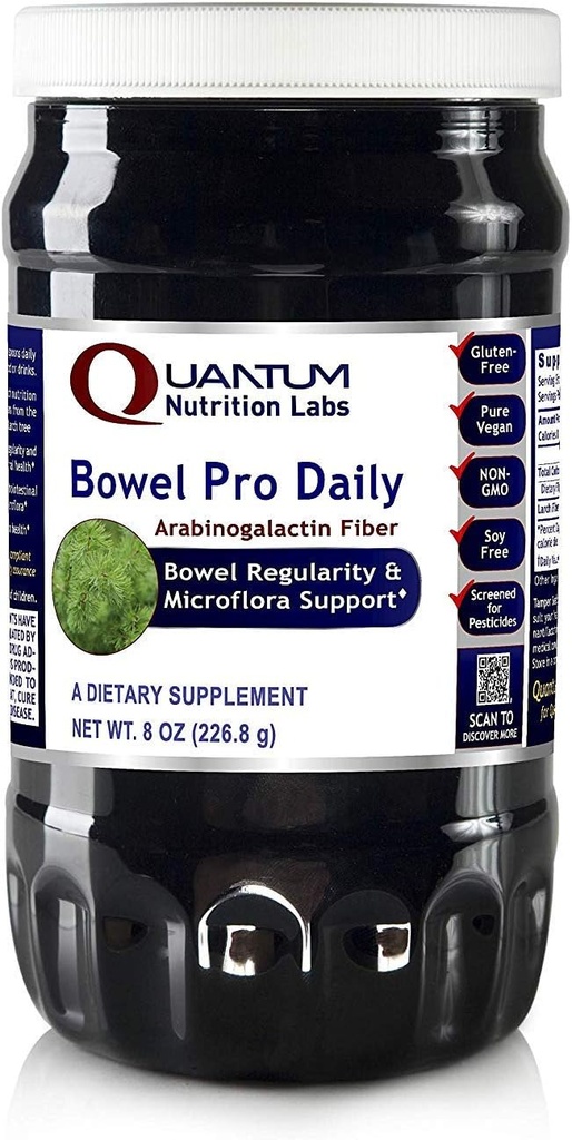 QNL Bowel Pro Daily - Prebiotický Vláknitý prášek na podporu trávicího zdraví - Delicious Daily Gut Health Powder - Veganský doplněk imunitní podpory - Organic Prebiotic - 8 oz
