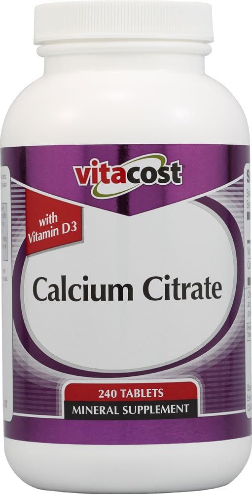 Vitacost vápník Citrát s vitaminem D3- 1000 mg na jedno podání - 240 tablet