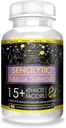 Senolytická podpora ACTIF s 15 + pokročilými faktory - Non- GMO, Fast- acting, Made in USA, 60 Count