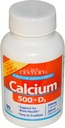 21. století vápník 500 + D3, 5 mcg (200 IU), 90 tablet