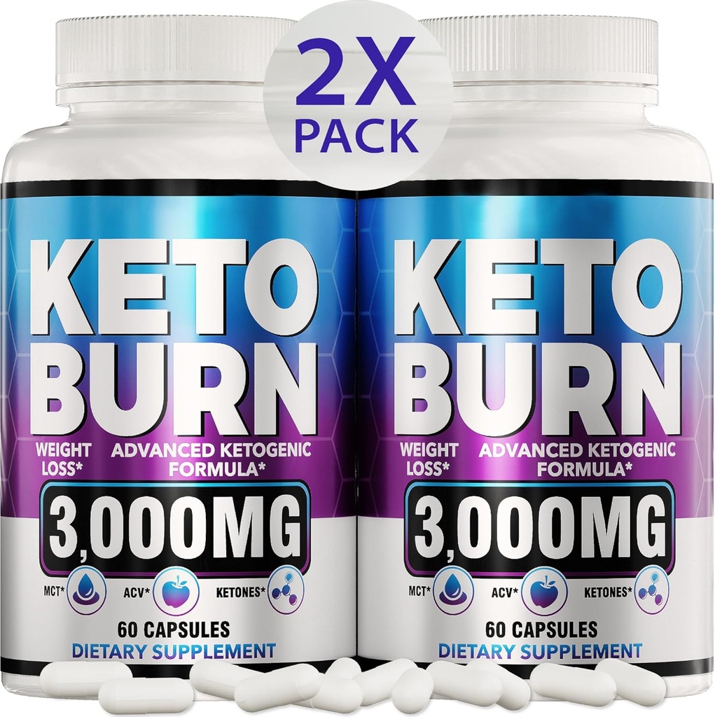 (2 Pack) Keto dietní pilulky - Pokročilé hubnutí - Keto doplněk pro ženy a muže - jablečný ocet - Keto ACV Gummy - Vyrobeno v USA