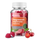 Glycinát hořečnatý Gummies 400mg, Doplněk k hořčíku bez cukru w / Ashwagandha, Zinek, Glycinát hořečnatý doplněk pro dospělé - 60 třešňových gumiček