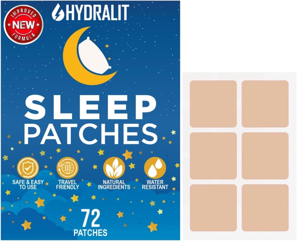 Spánkové záplaty pro dospělé Extra síla pomoc při spaní Patch Melatonin Restful Nights Time- uvolněné Formule kůže Jet Lag Cestování Friendly Poslední noc muži a ženy lepší ráno 72 Pack