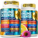 12 z 1 Premium Imunitate Defense Vitamíny - Imunitní doplněk w / Vitamin D3 5000 IU Vitamin VÝDEJ 1000mg Zinс 50mg - Luxe Choice for Premium Imunitary Support - s Echinacea Elderberry a Ginger - 120 Caps