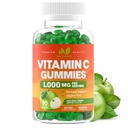 Vitamin C Gummies 1000mg pro dospělé a děti - Maximální síla Žvýkací imunitní podpora, Kolagen Support - Sour Green Apple Flavor - Gluten Free, Non- GMO, Vegetarian - 90 Gummies (30 Služeb)