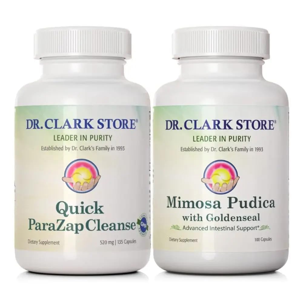 Dr. Clark Store Quick para- Zap Cleanse & Mimosa Pudica - Výkonná čistka, Detox Support & Gut Health Formule