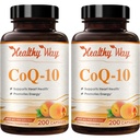 Koenzym Q10 400mg CoQ10 Dodatek - Jednou denně Coq 10 400mg Práškové kapsle pro zdravé srdce Antioxidant a energetická podpora - Non- GMO Rychlá absorpce Ubiquinone Q10 Koenzym (200 Služeb)