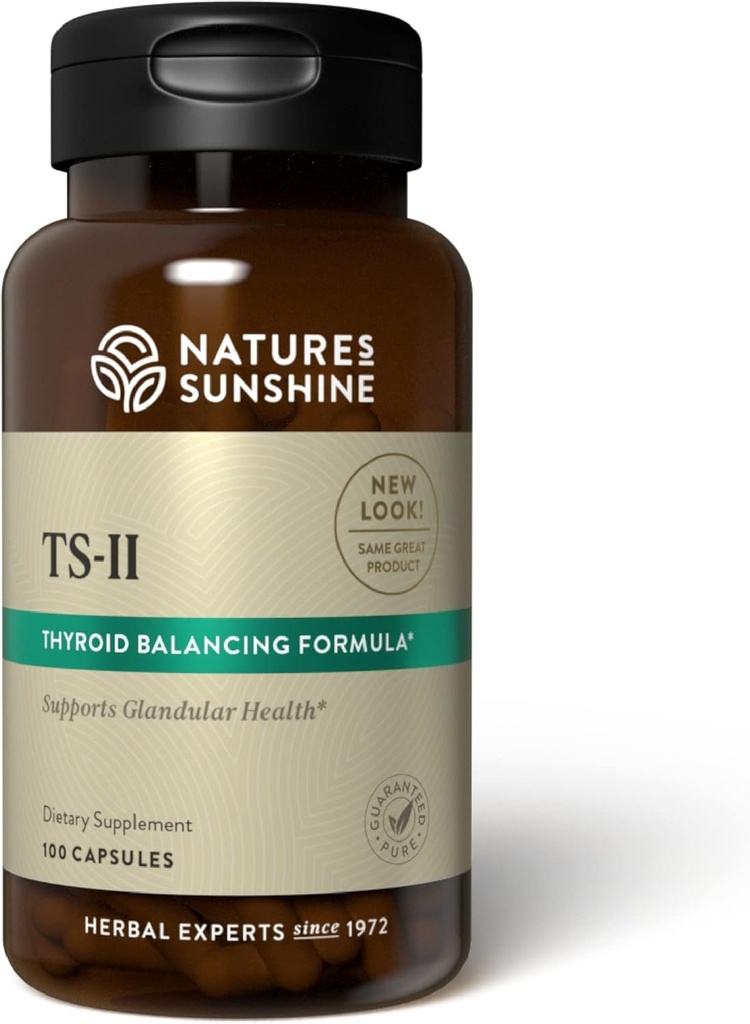 Nature 's Sunshine TS II w / Hops, 100 Kapsle 124; Podporuje správnou funkci štítné žlázy a pomáhá udržovat rovnováhu v štítné žláze