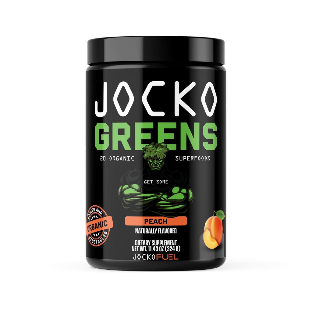 Jocko Fuel Daily Green Powder - Premium Organic Greens Superfood Powder for Gut Health, Digestion, Bloating, Imunitní podpora s Spirulina, Chlorella, Digestive Enzymes, & Probiotika - 30 Služeb