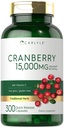 Carlyle Cranberry Pills 15000mg PHARMAN124; 300 Kapsle 124; Herb Extract Dodatek PHARMAN124; pro ženy a muže PHARMAND124; s vitaminem C PHARMAN124; Non-GMO & Gluten zdarma