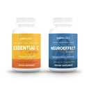 PaleoValley NeuroEffect + Essential C Complex Bundle - Neuro Houba kávový extrakt, vitamín C doplněk 450g Focus, Paměť, Energie, Imunitní podpora, Organic Superfoods