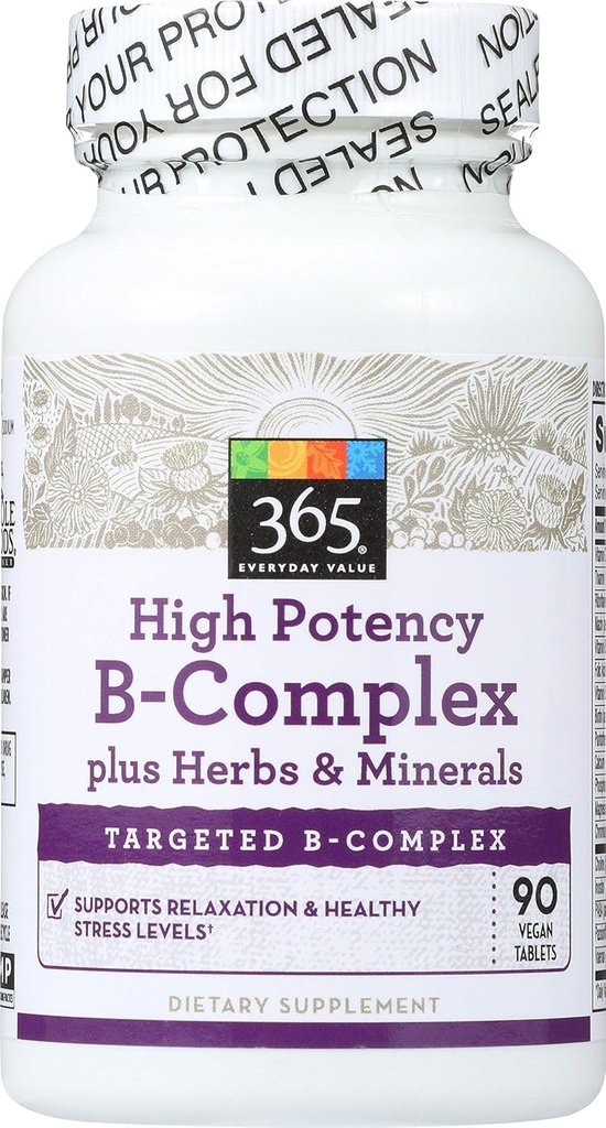 365 od Whole Foods Market, High Potency B-Complex, 90 ct