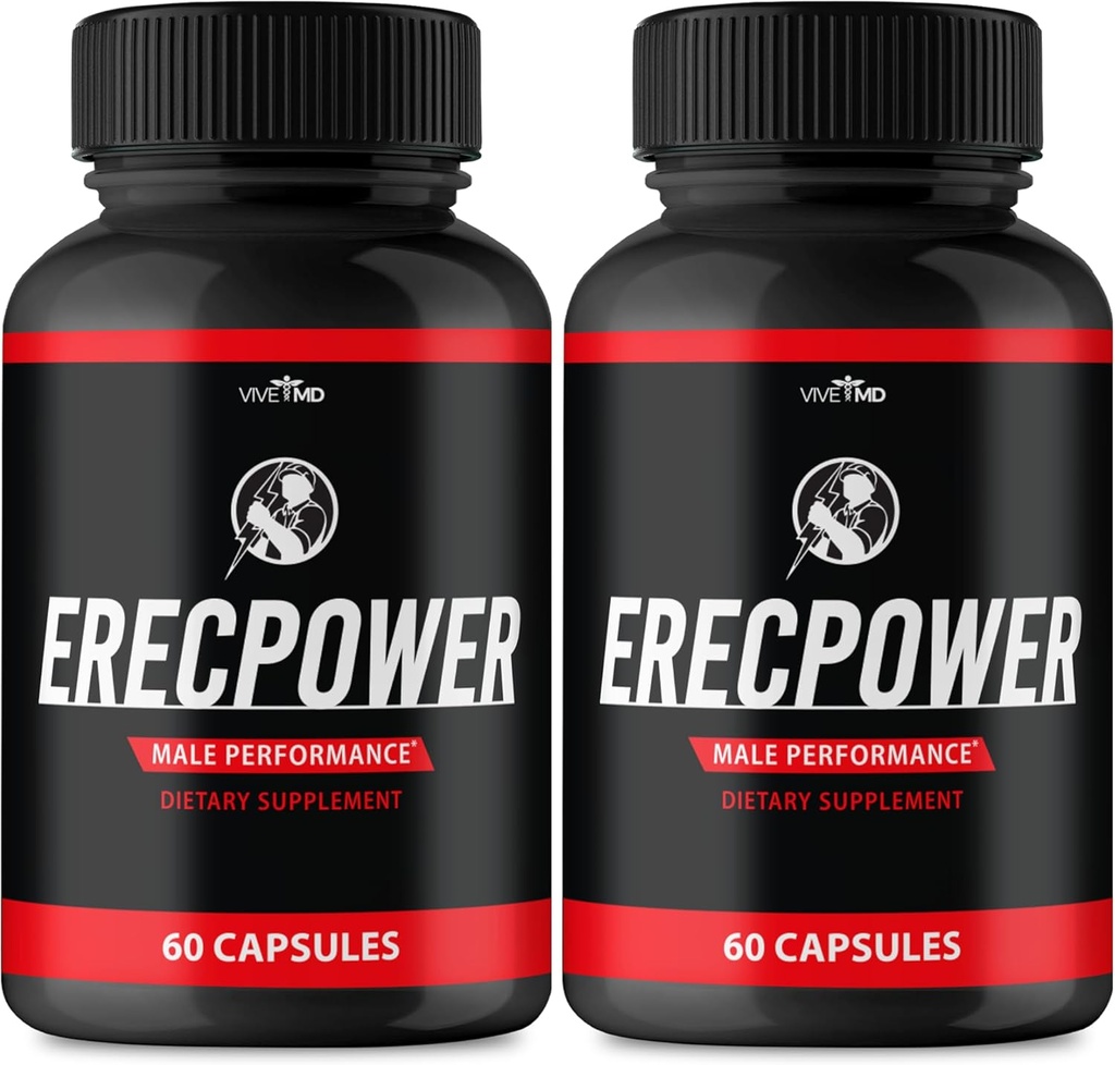 Erecpower pro muže Kapsle - Erecpower Pills Advanced Formule - Maximální síla, ErecPower pro muže Dodatek Erec Power 60 Kapsle, Erec Power Vitamin Pills Recenze (2 Pack)