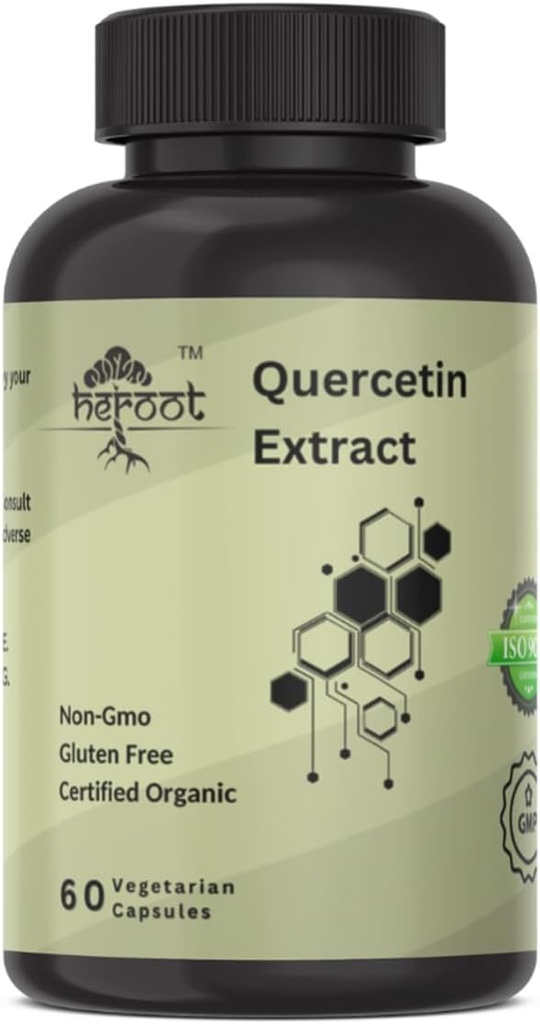 Quercetin Extract Kapsle Non- GMO, gluten- Free, Vegetarian Podporuje celkovou sílu energie zdraví (60 Kapsle)
