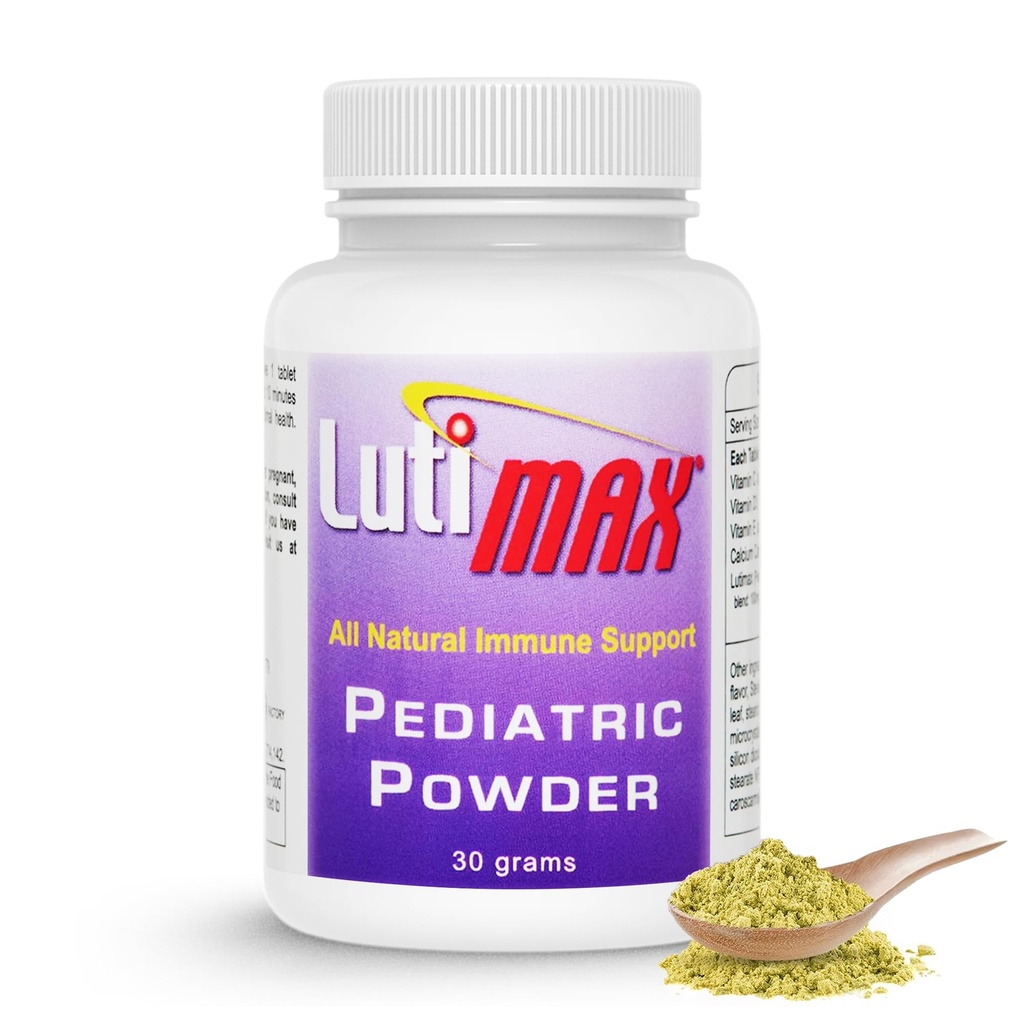 Lutimax Pediatrický Powder Mozek Dodatek s Luteolin & Rutin pro děti - Paměť, Zaostření, Muscle & Imunitary Support Brain Supplements - Nootropní antioxidanty - 200 Služeb