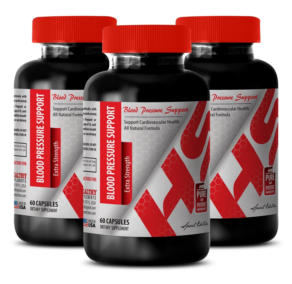 Energetický doplněk vitaminu pro ženy - Podpora krevního tlaku - Extra síla - Energy Boost Dodatek Muži - 3 Lahve (180 Kapsle)