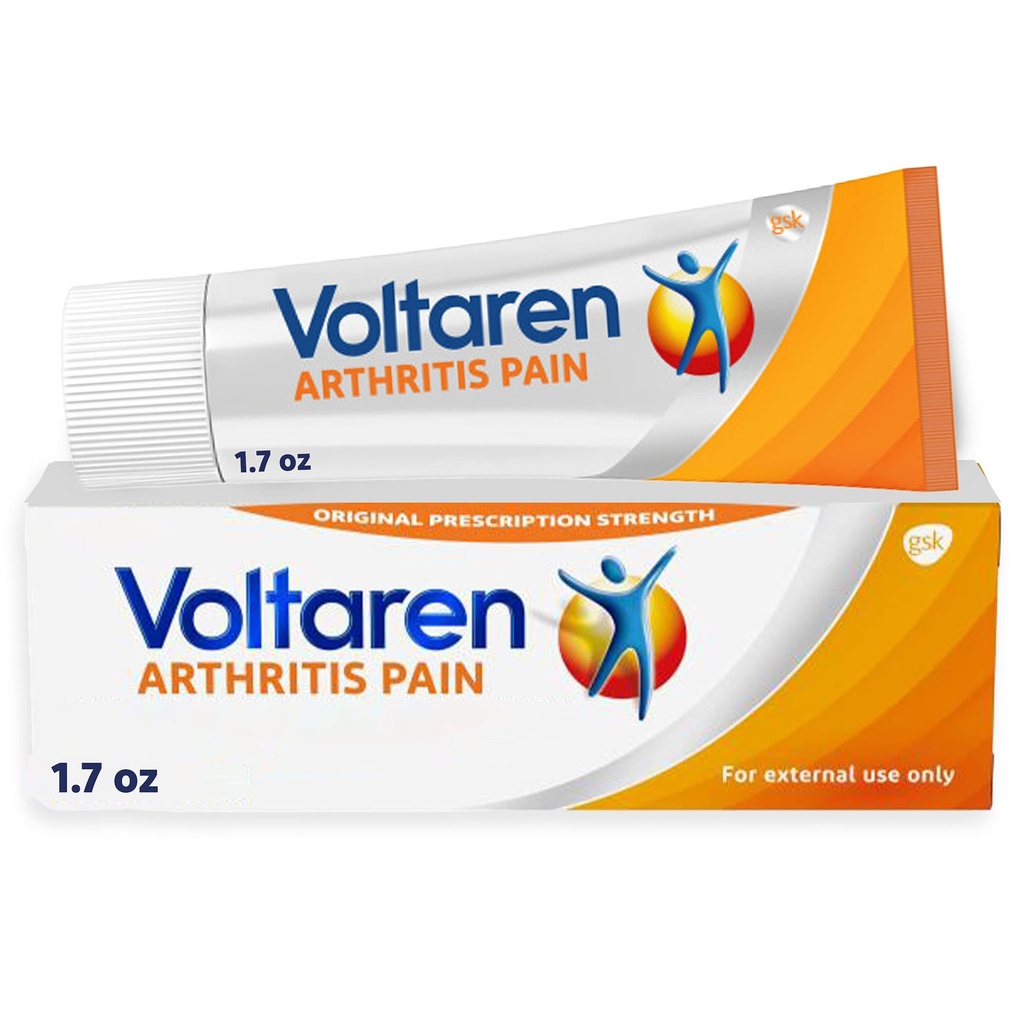 Voltaren Artritis Pain Gel for Powerful Topical Artritis Pain Relief with Diclofenac, No Prescription Need - 1.7 oz / 50 g Tube
