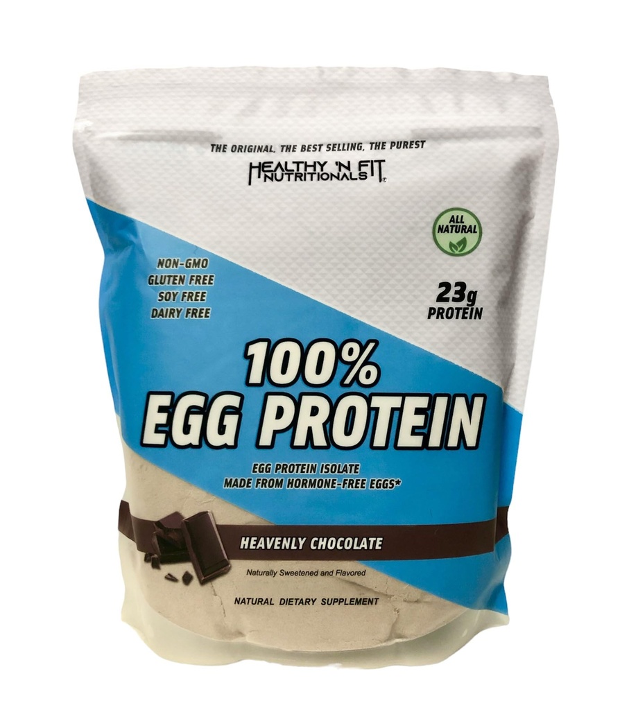 Zdravý 'N Fit 100% vaječný protein - čokoláda (12oz): 100% vaječný bílý protein Plus přírodní peptidy. Přirozeně slazené, Zero Carb, Keto, Paleo Friendly