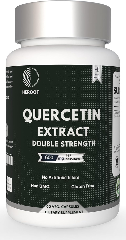 Quercetin Extract Kapsle Non- GMO, gluten- Free, Vegetarian Podporuje celkovou sílu energie v oblasti zdraví (120 Kapsle)