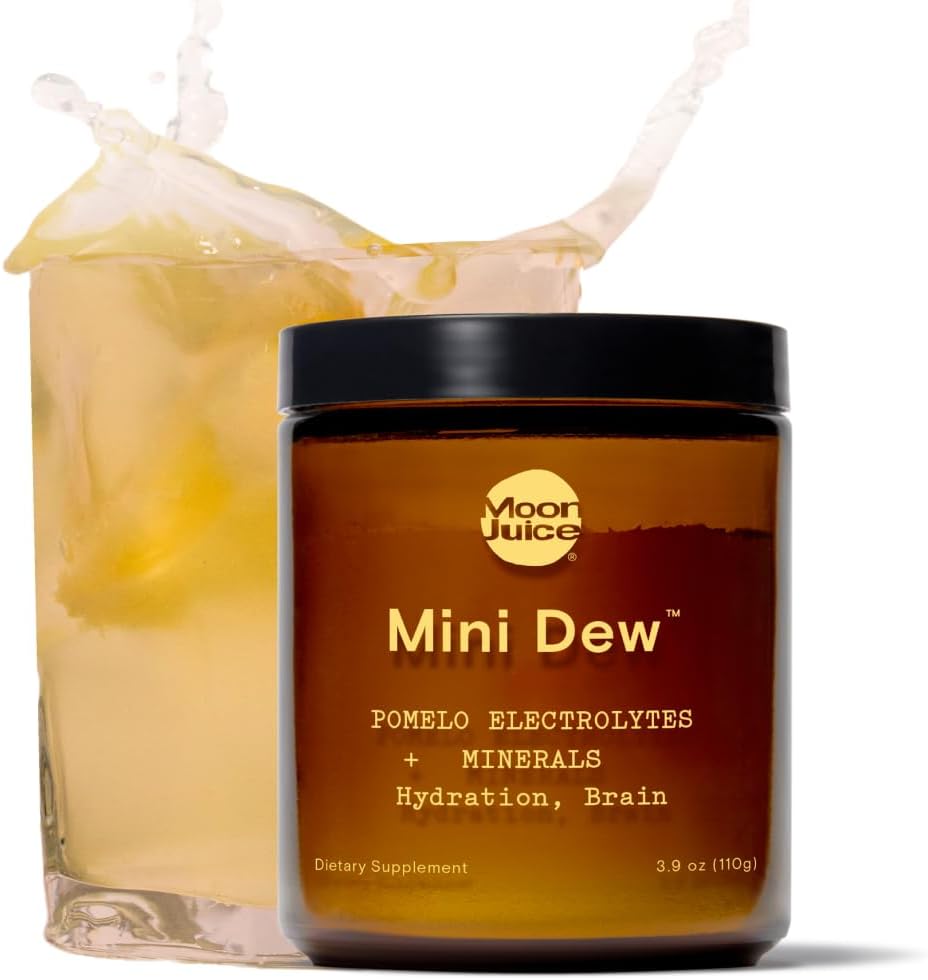 Moon Juice Mini Dew Electrolytes Powder - Sugar Free Minerals & Electrolyte Hydration Powder for Instant Hydration & Brain Support - Magnesium, vápník, draslík, růžová sůl, Pomelo, 30 Služeb