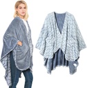 Broskeelf Double- Secessed Weavable Blanket Ultra Soft Flanel Shawl Blanket, Reversible Blanket, s kapsami, pro ženy a muže