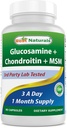 Nejlepší Natural, Glucosamine Chondroitin MSM doplňky, 2600 mg na porci, 90 Kapsle (90 Počet balení po 1)
