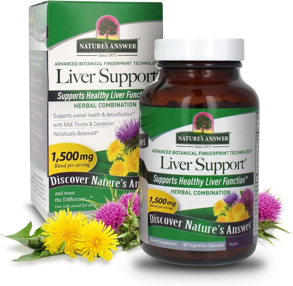 Příroda je odpověď na podporu jater 124; Bylinná kombinace s mléko Thistle & Pampeliška 124; Dietní doplňky 124; Podporuje zdravé funkce jater 124; Kosher Certified, Vegetarian a Vegan 90 Kapsle