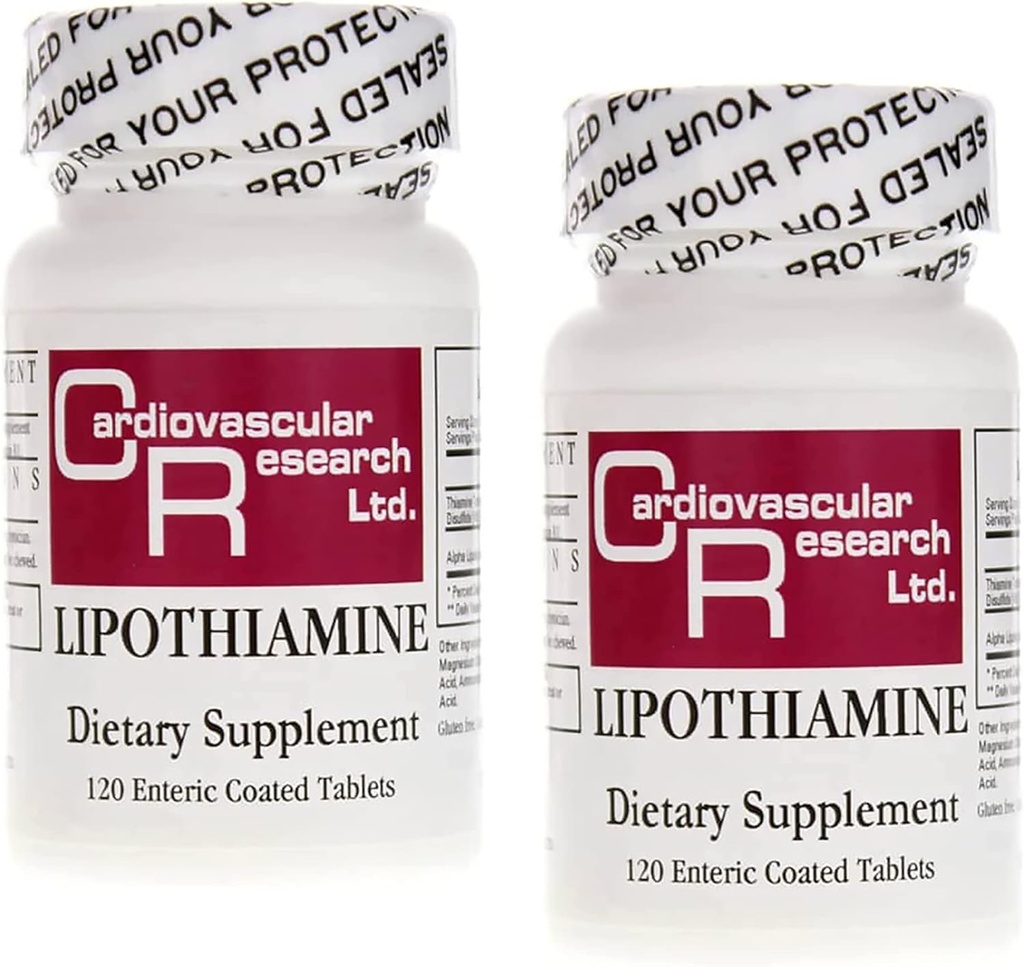 Kardiovaskulární výzkum Lipothiamin B1 Dodatek 240 Tablety - Vitamin B1 Nyní s alfa Lipoic Acid - 2 X 120 Počet