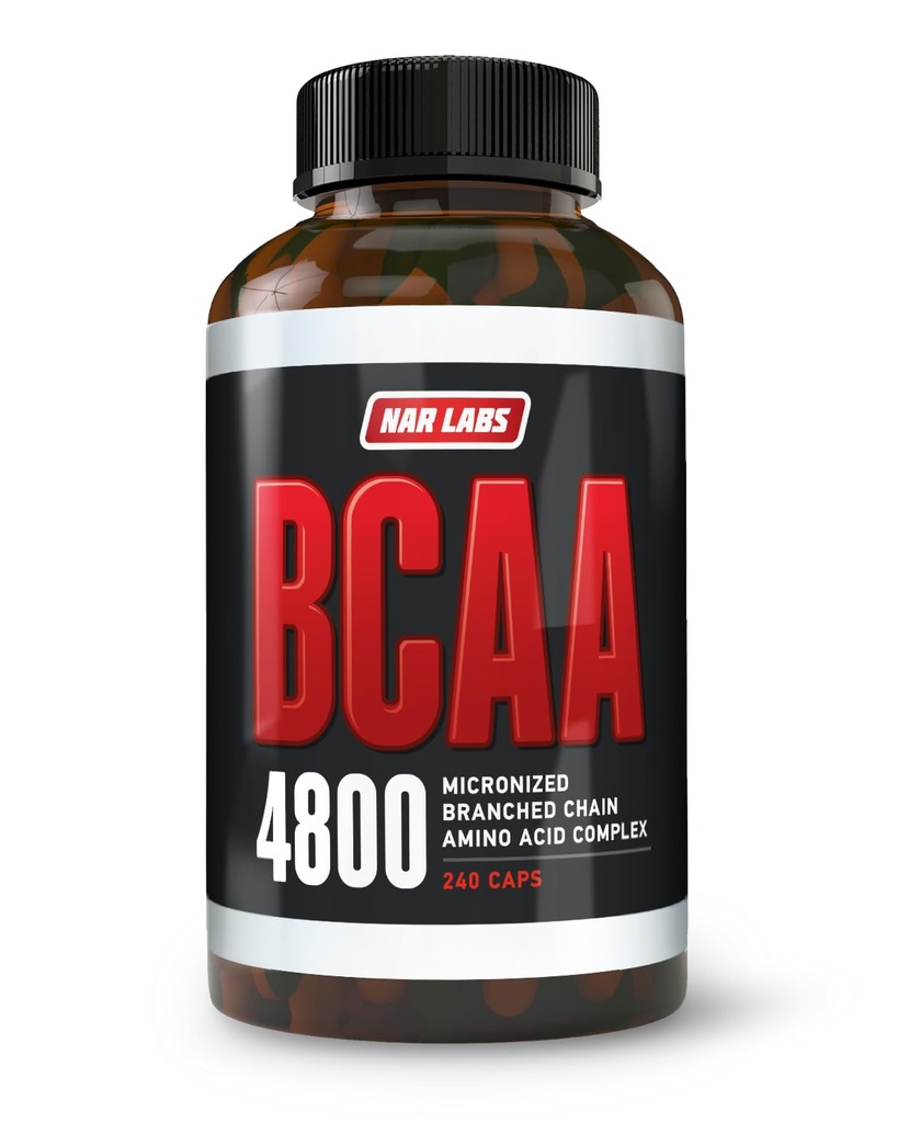 BCAA 4800 CLANEK 124; Mikronizované aminokyseliny s rozvětveným řetězcem CLANEK124; Muscle Building & Recovery CLANEK124; 2,400 per Serving CLANEK124; 80 Servings CLANEK124; 240 Kapsle