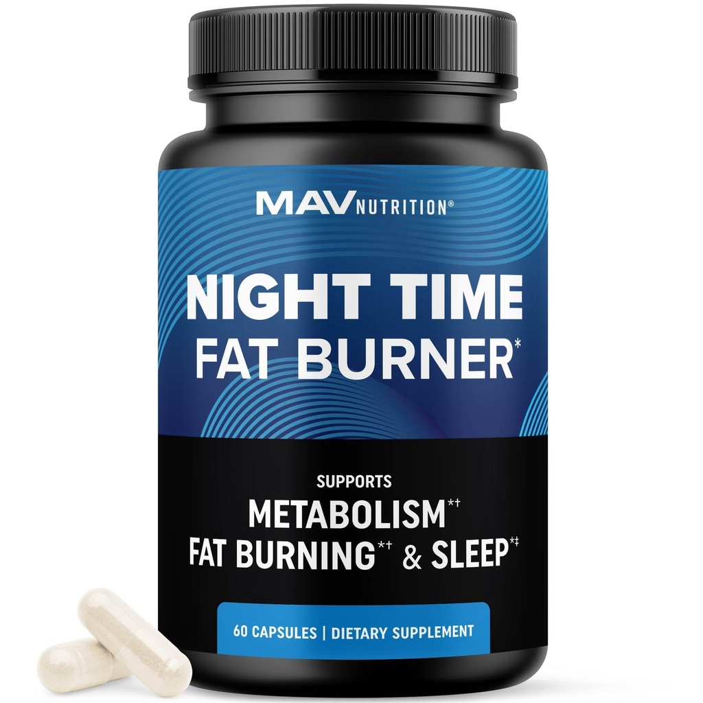 Night Time Hořák tuků pro podporu hubnutí & Spánková pomoc 124; Suppressant, Carb Blocker, Nighttime Metabolismus Booster pro žaludek tuk Burner & Night Shred s melatonin 124; Non- GMO, Vegan 60ct