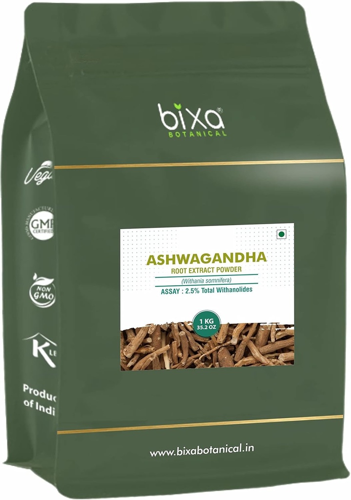 bixa BOTANICAL Ashwagandha Root Dry Extract - 2,5% Celkem Witanolides podle Gravimetrie (35.2 Ounce (balení po 1))