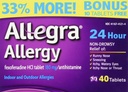 Allegra Alergie 40 Tablety (Bonus Pack - 33% Více) 24 hodinová ochrana - Non Drowsy