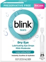 Blink Tears Mazání očí Kapky Mírně středně suché oko, 25 Počet - 0,01 oz (4 balení)