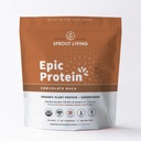 Sprout Living Epic Protein, Plant Based Protein & Superfoods Powder, Chocolate Maca Powder 124; 20 Grams Organic Protein Powder, Vegan, Non Dairy, Non- GMO, Gluten Free, Nízký cukr (5 Pound, 60 Servings)