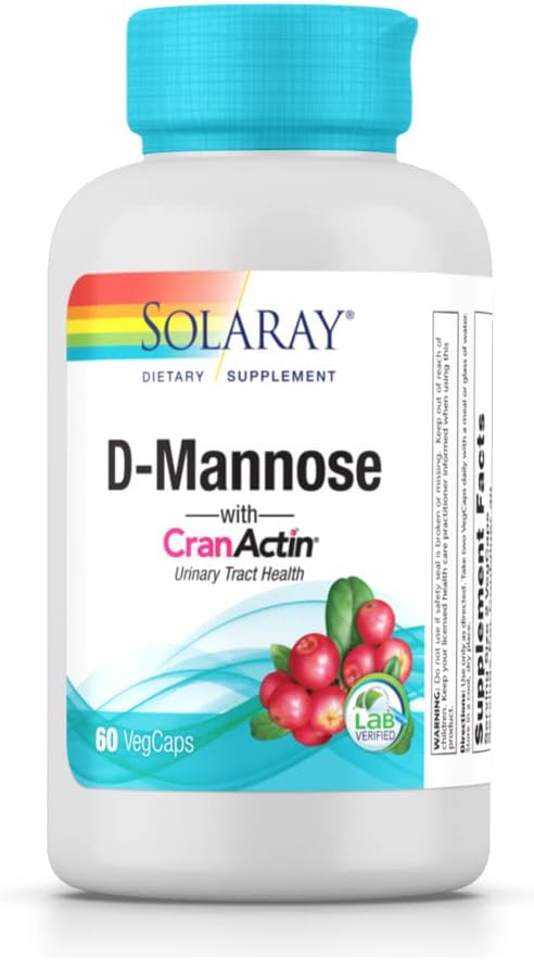 Solaray D- Mannose s Cranactinem - 60 Vegetariánských kapslí