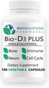 Bio- D3 Plus Boron Vitamin K2 Magnesium & Zinc- Podporuje Kardiovaskulární nervy Svaly Kostní zuby Gumové imunitní zdravotní tkáně Opravy rovnováhy Hormony Metabolismus 180 Veganové čepice