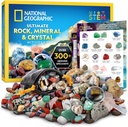 National Geographic Rock Collection Box for Kids - 300 + Kousek drahokamy a krystaly Sada obsahuje geody a skutečné krystaly, kameny a minerály, Vědecká sada pro děti, Geologický dárek pro chlapce a dívky
