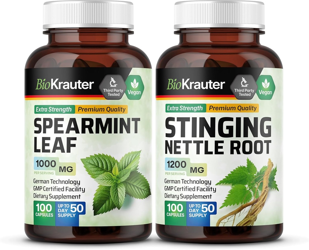 BIO KRAUTER Spearmint 100 Kapsle & Strečing Nettle 100 Kapsle