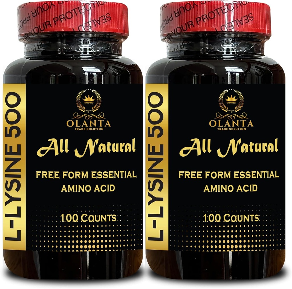 L-LYSINE dodatek Amino ACIDS - Volný formulář Amino kyseliny dodatek pro muže, imunitní podpora, oční funkce, a Respirační zdraví, Amino kyselina vitamin - 2 Lahve 200 Počítá