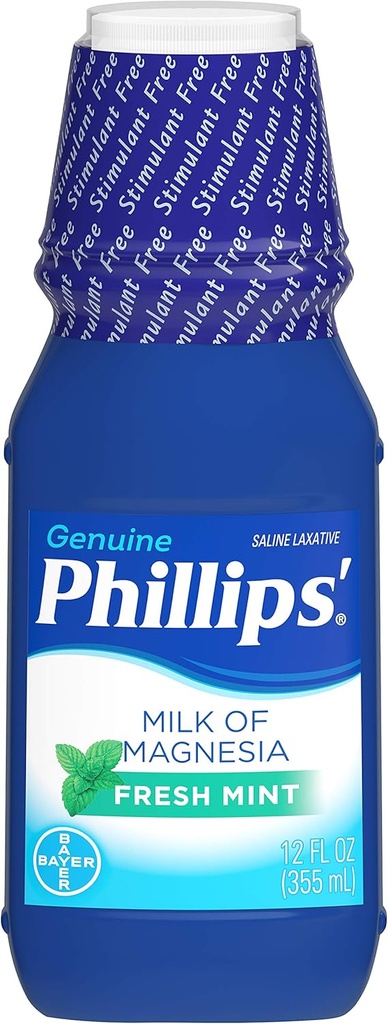 Phillips 'Milk of Magnesia Laxative, Fresh Mint, 12 Fl Oz (balení po 2)