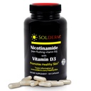 Nikotinamid Non- Flushing vitamin B3 a D3 dodatek 124; Vegetarian a glutenamid zdarma perorální Nicotinamid dodatek s zeleninové celulózy pouzdra 124; Promotes Zdravá kůže 124; 60 Kapsle 124; 500mg