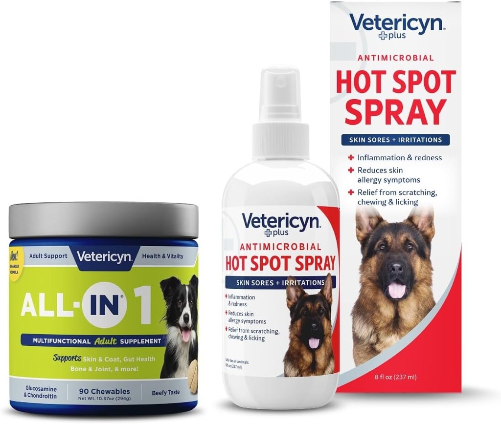 Vetericyn All- in 1 Multifunkční Dog Dodatek a Vetericyn Plus Hot Spot Spray