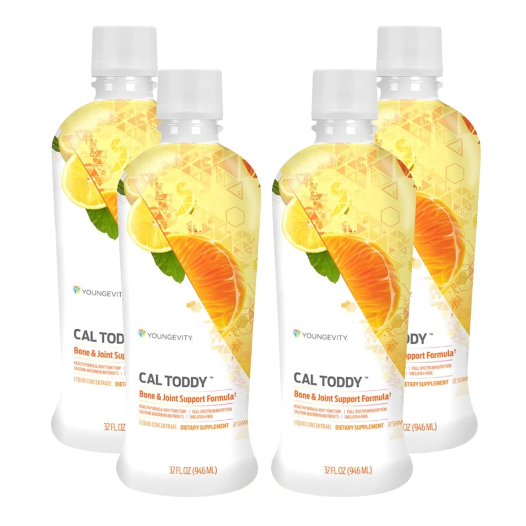Youngevity CAL Toddy - vápník (Citrát, fosfát) Magnesium 1,200mg / 600mg - Vitaminy D3, zinek, měď, draslík, boron a 70 + stopové minerální látky - podporuje zdraví kostí - 32 Fl Oz (balení po 4)
