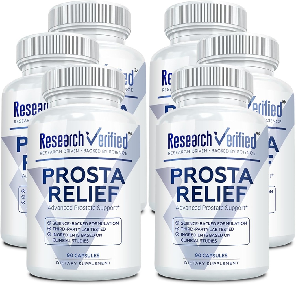Výzkum Ověřený Prosta Relief - Saw Palmetto a Bioperin - Prostate Health, močový měchýř a močový měchýř Zdraví, Pohon a výkon - Čisté přírodní, 90 Kapsle (Balení po 6)