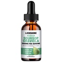 1 Balení 3000MG Soursop Graviola Liquid Drop for cell Support & Regeneration, lmune, Gut, Antioxidant, Mood, Relax, Játra a Spánek Zzz - Soursop Graviola Leaf Extract, Moss, Turmeric - 2Fl Oz