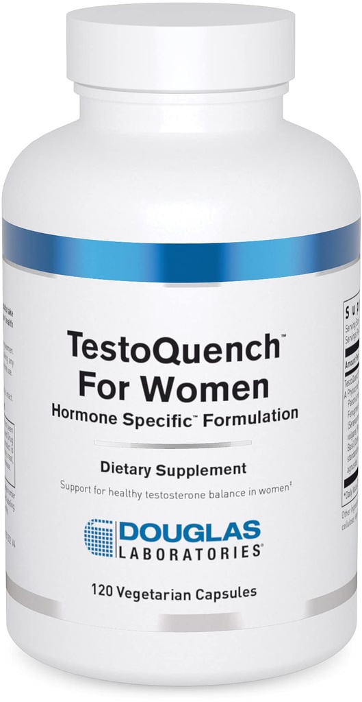 Douglas Laboratories TestoQuench for Women - Paměť, kůže, vlasy a srdce doplněk zdraví * - Se Saw Palmetto, Svatý Basil & Fennel Seed - 120 Vegetariánské kapsle